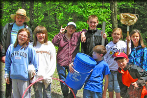 Group of children enjoying outdoors