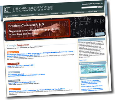 <a href="http://www.carnegiefoundation.org/" target="blank">Carnegie Foundation for the Advancement of Teaching</a>