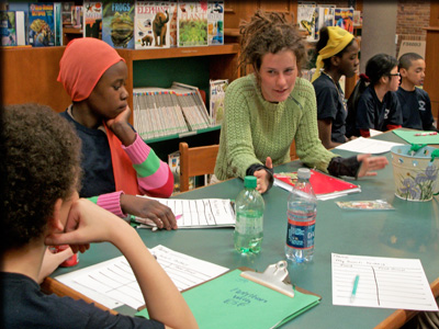 ESF students help fifth graders make healthy food choices