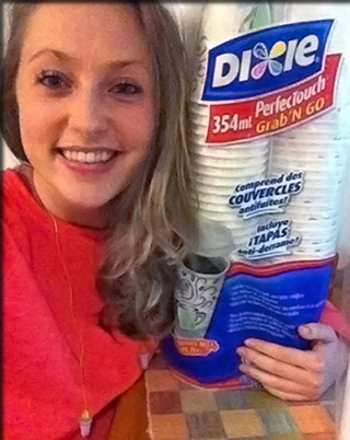 Rachel Klein and one of her employer