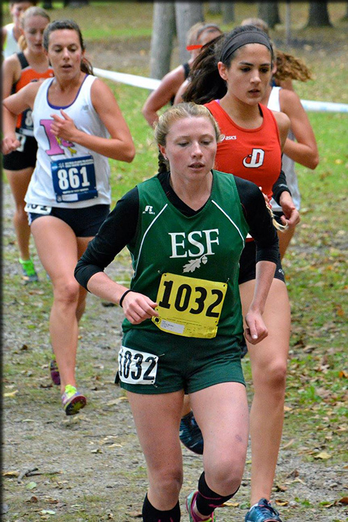 Marissa Lathrop in action at the Geneseo Invitational (photo courtesy of Bob Beary)