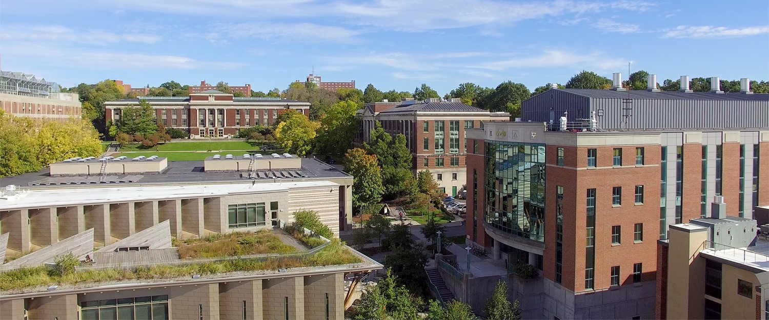 Aerial view of College of Environmental Science and Forestry