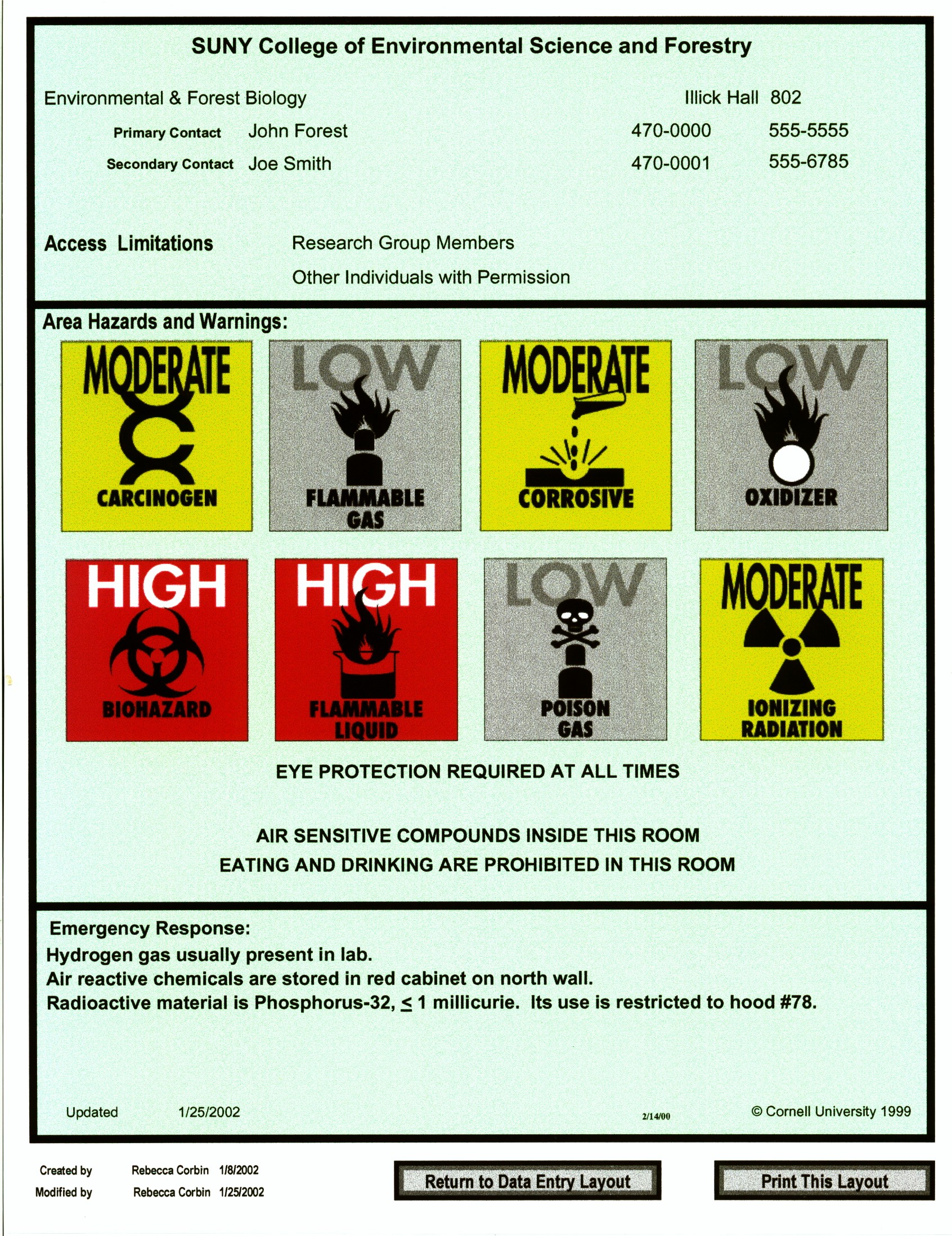 AHW sample sign