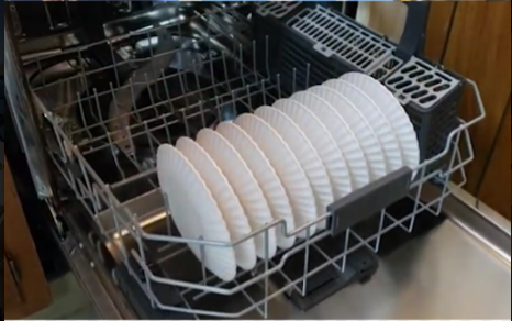 white plates in a grey dishwasher in Bray 2