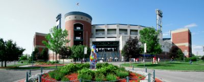 Outside view of the Syracuse Mets stadium.