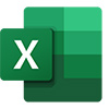 microsoft excel logo in green color and letter X in white