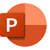 microsoft power point logo with letter P