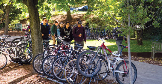 Photo of Students with Bikes