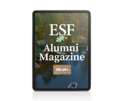 Tablet displaying mini-magazine