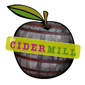 The cider mill. A barrel shaped like and apple 