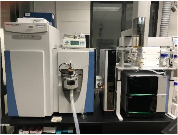 Thermo Scientific Exactive High Field Orbitrap LCMS system with a Vanquish HPLC and EQUAN autosampler.