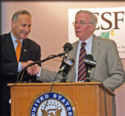 Senator Schumer and ESF President Neil Murphy