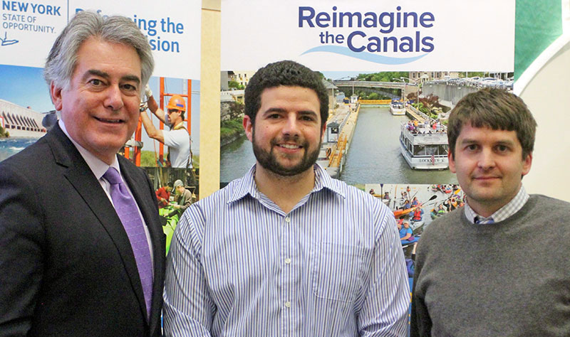 From left: N.Y. Assemblyman Al Stirpe; Michael Frateschi, an engineer with C&S Companies, and Dr. Stephen Shaw of ESF
