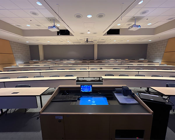 view of the back of the room 145 in baker laboratory