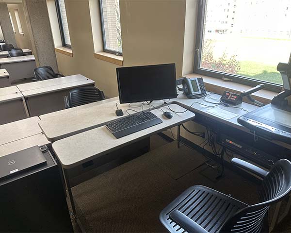 Teaching station in Baker Laboratory room 309