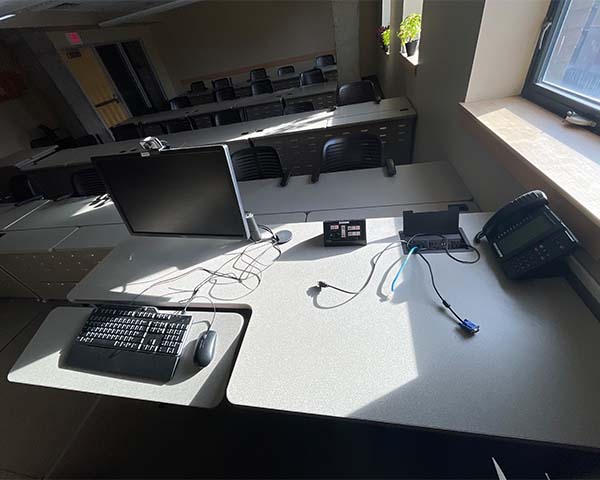 Teaching station in Baker Laboratory room 314