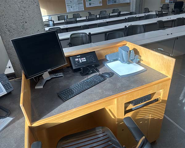 Teaching station in Baker Laboratory 437