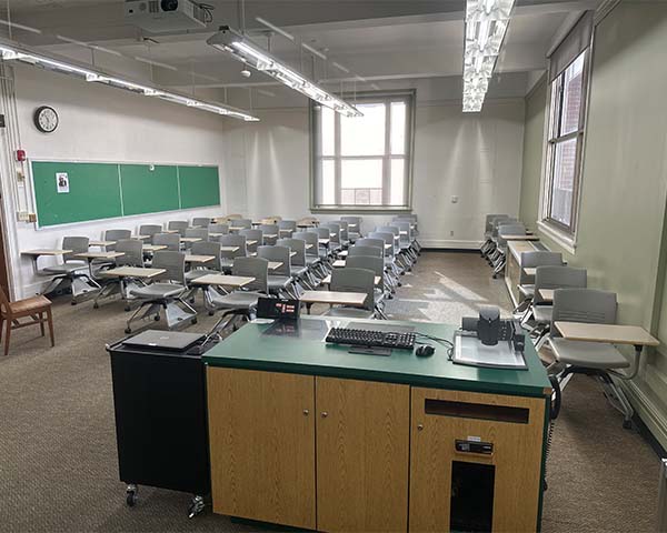 back of room 313 in Bray hall