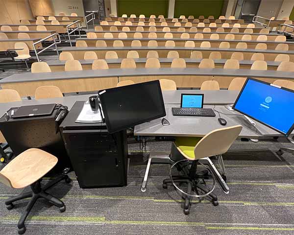 Teaching station in Illick Hall room 5