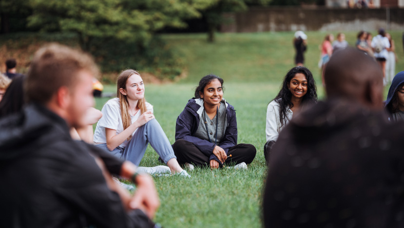Photo of students on the ESF Quad