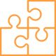 Connected puzzle pieces [icon]