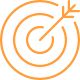 Arrow hitting target [icon]