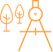 Survey instrument and trees [icon]