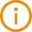 Lowercase I in an orange circle