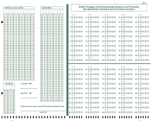 Scantron form