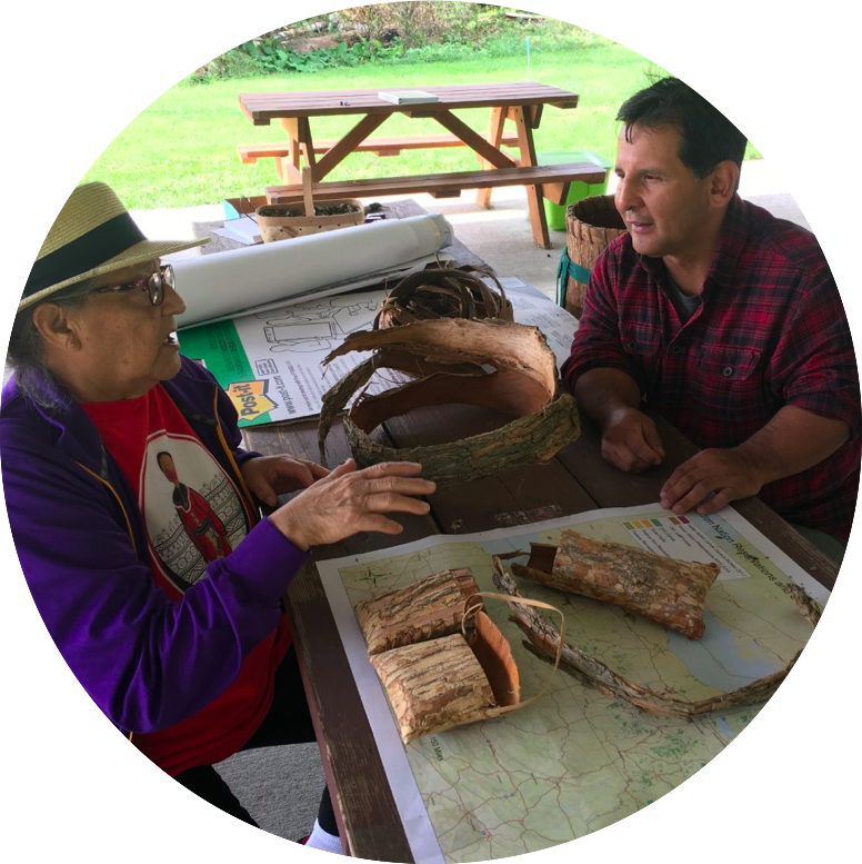 Jeanne Shenandoah and Neil Patterson Jr during the Haudenosaunee Forest Forum at Onondaga Nation