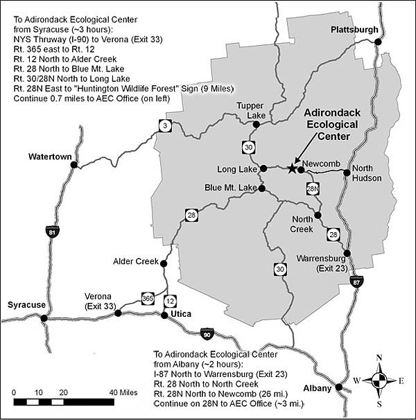 map of showing newcomb campus