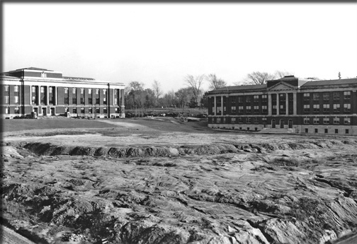 black and white image of Bray and Marshall hall