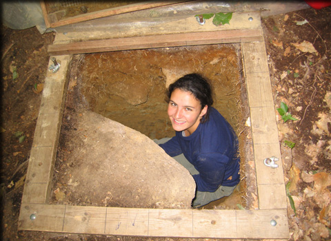 Corrie Blodgett in a quantitative soil pit