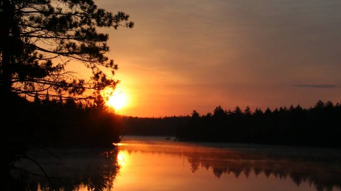 Sunset photo over the Oswegatchie River