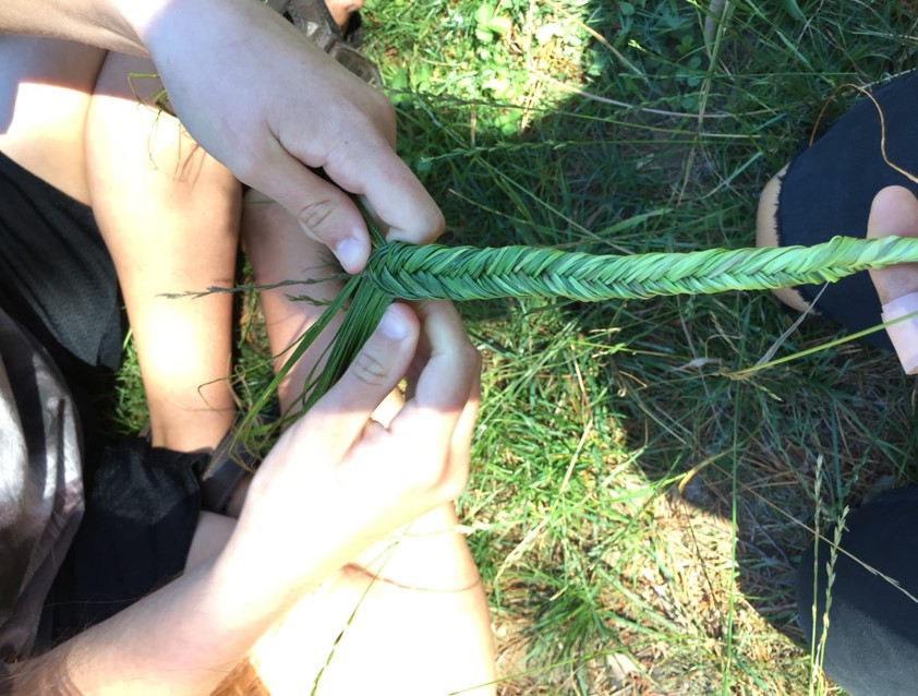 braiding grass