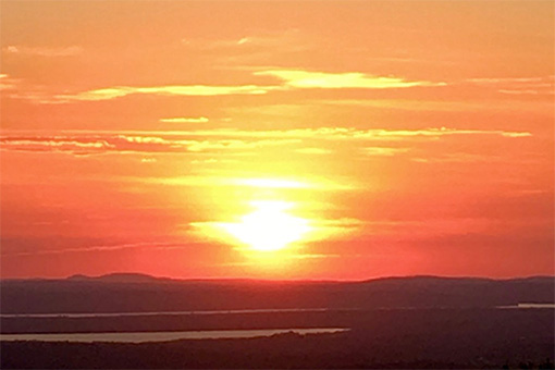 Orange skies during Sunset