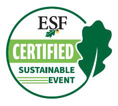 Sustainable Event Certification batch in Green color