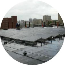 solar panels in Moon Library Roof
