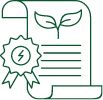 Award and ribbon with a leaf [icon]