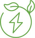 Icon with energy symbol