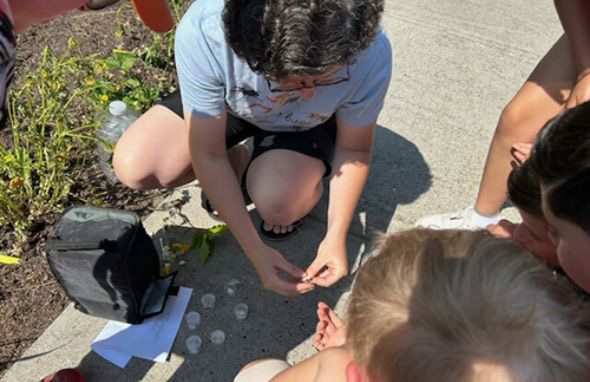 molly workign with students