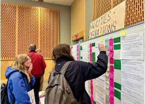 students participating in sustainability action plan