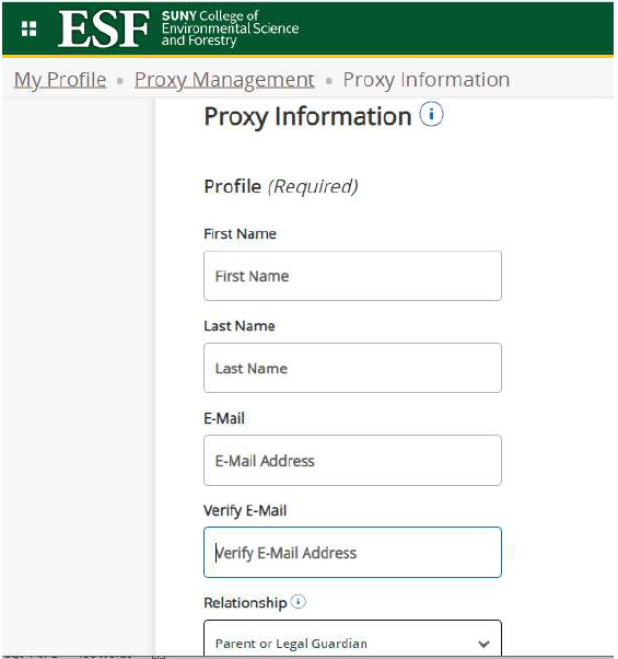 screenshot of proxy management with proxy information screen