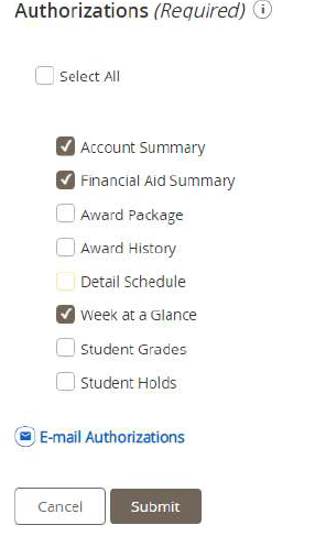 Screenshot of proxy management system showing authorizations screen